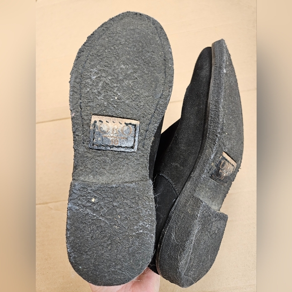 ORO Los Angeles The Alicante Crepe Calf Suede Leather Chelsea Boots Black Sz 10 main image 4